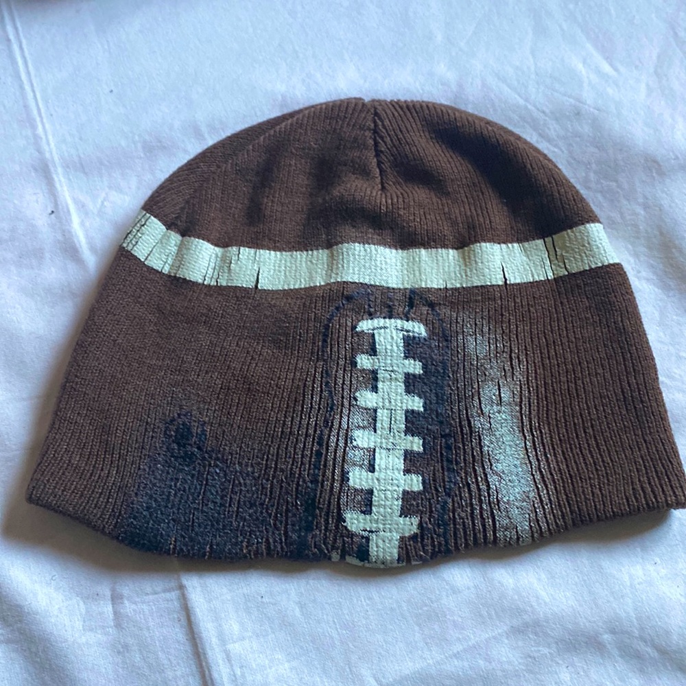 Football fabric bean hat for everyone!!